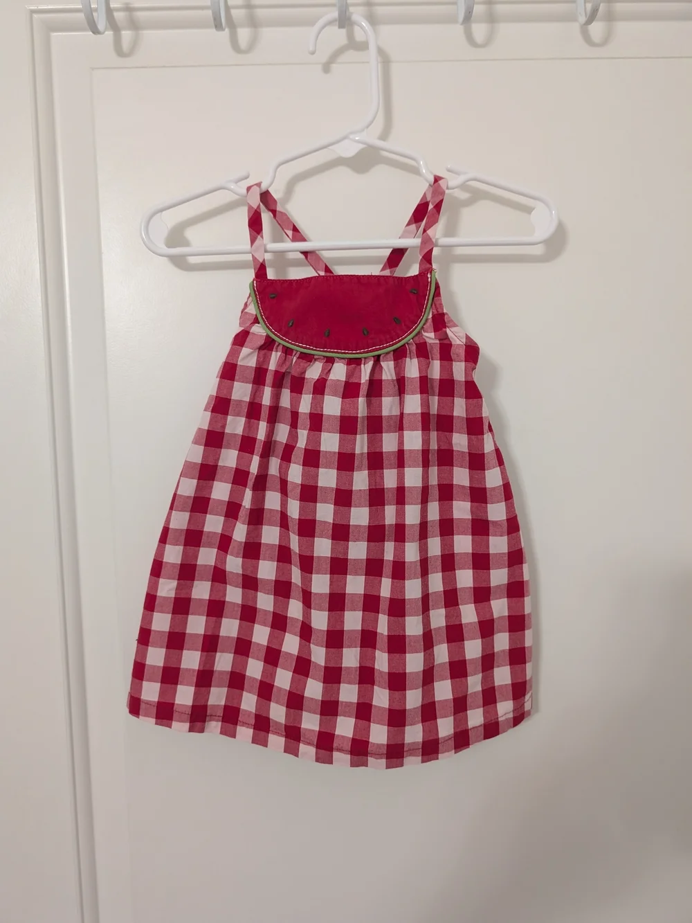 Gymboree Summer Picnic 2008 Watermelon Gingham Dress 3-6M Y2K